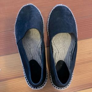 Espadrilles black suede size 9 i wore 2x this summer practically new